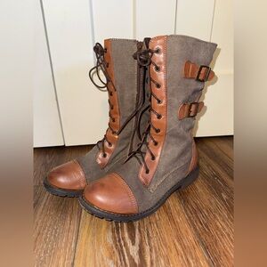 Groove Force Combat Boot Cognac